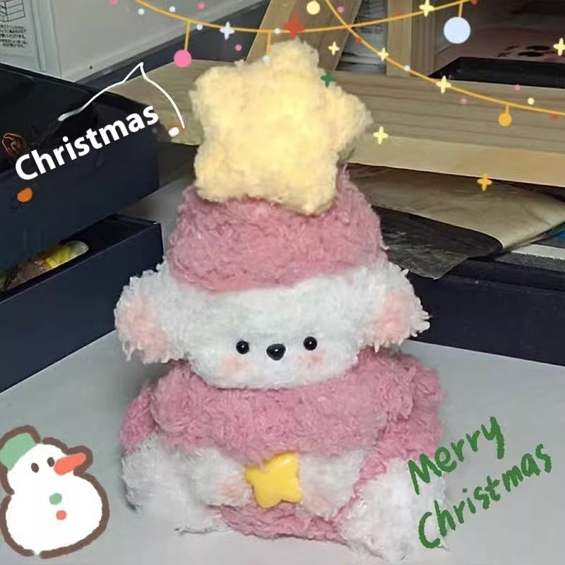 Christmas Tree Coral Fleece Twisted Stick Puppy Gift Diy Material