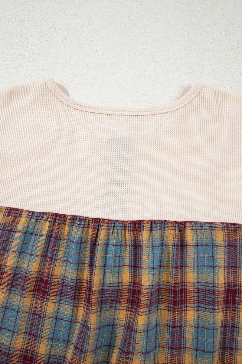 Mackenzie Plaid Patchwork Half PLUS Pullover