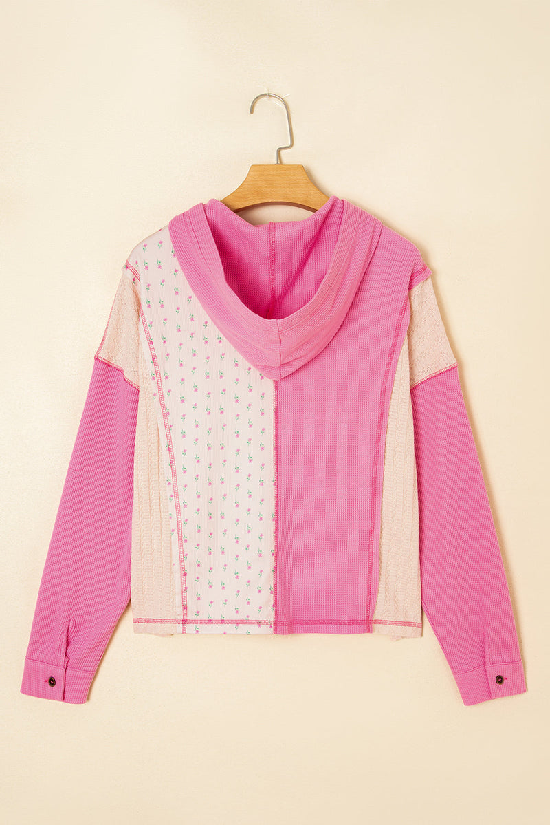 Hollievi Patchwork Hooded Oversize Pullover