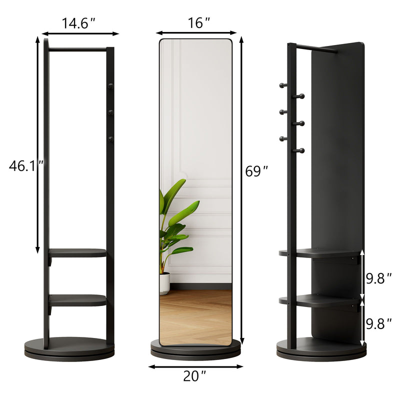 3 In 1 Multifunctional Full Length Clothing Mirror