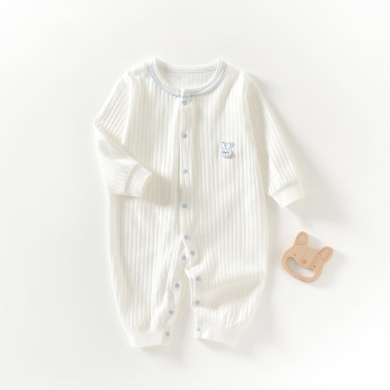 Pure Cotton Boneless Long-sleeve Baby Onesie