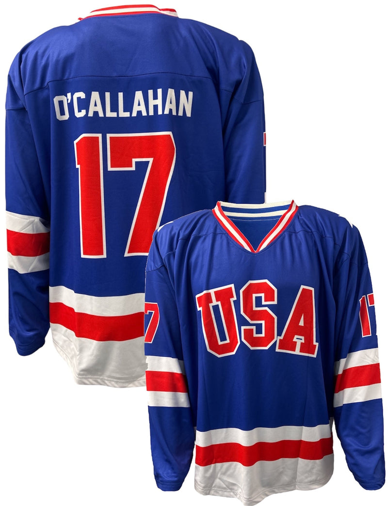 Jack O'Callahan USA Hockey Miracle on Ice 1980 Official Reversible Hockey Jersey