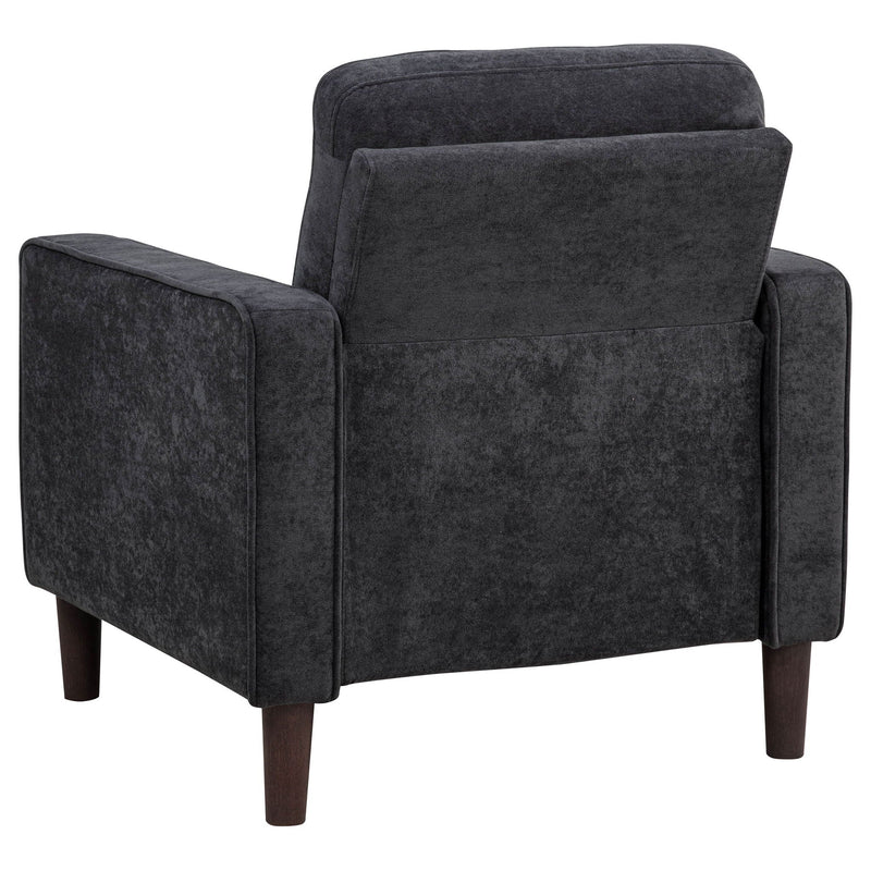 Bowen II Fabric Upholstered Track Arm Chair Steel Grey