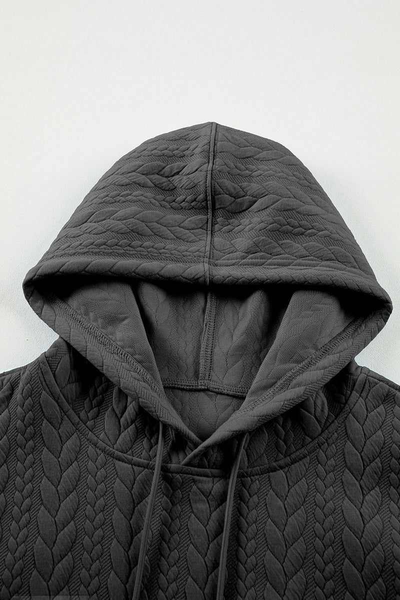 Promise Textured Baggy Solid Hoodie