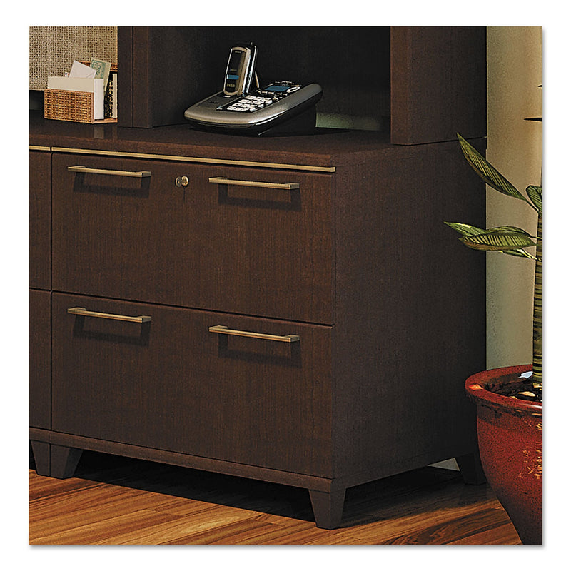 Bush Enterprise Collection Lateral File, 2 Legal/Letter/A4/A5-Size File Drawers, Mocha Cherry, 30" x 23.13" x 29.75"