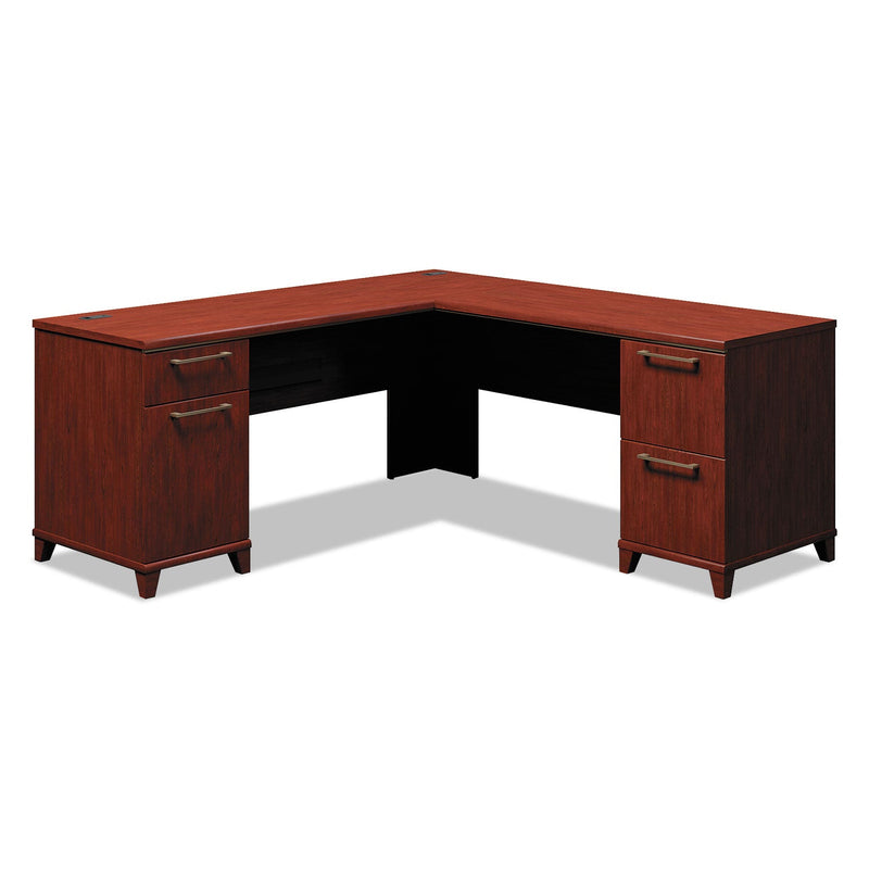 Bush Enterprise Collection L-Desk Surface, 70.13" x 70.13" x 29.75", Harvest Cherry, (Box 2 of 2)