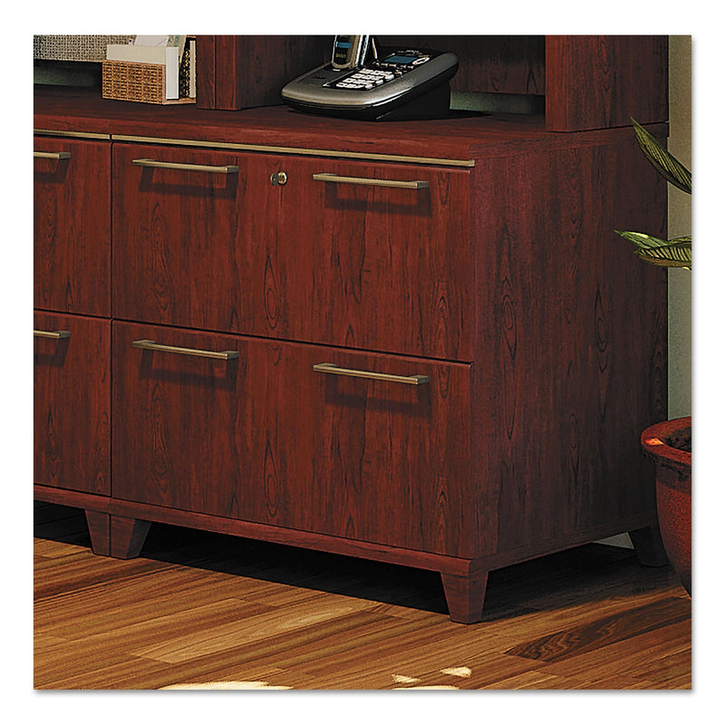 Bush Enterprise Collection Lateral File, 2 Legal/Letter/A4/A5-Size File Drawers, Harvest Cherry, 30" x 23.13" x 29.75"