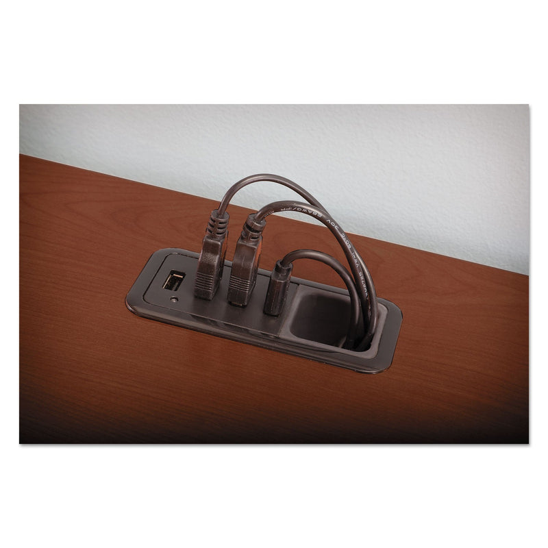 Bush Enterprise Collection L-Desk Surface, 70.13" x 70.13" x 29.75", Harvest Cherry, (Box 2 of 2)