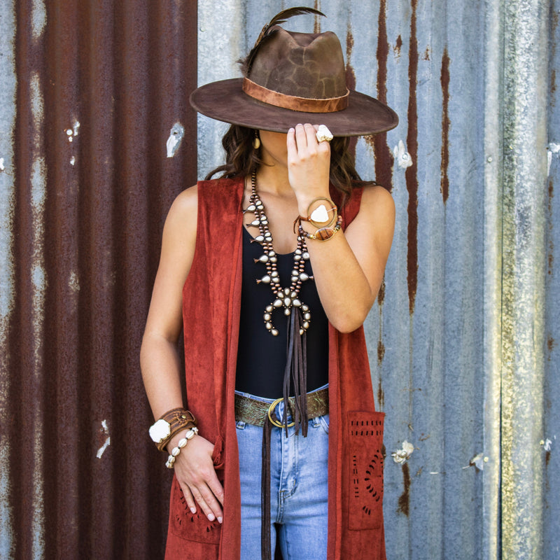 **White Turquoise Melon Beaded Stretch Bracelet 809h