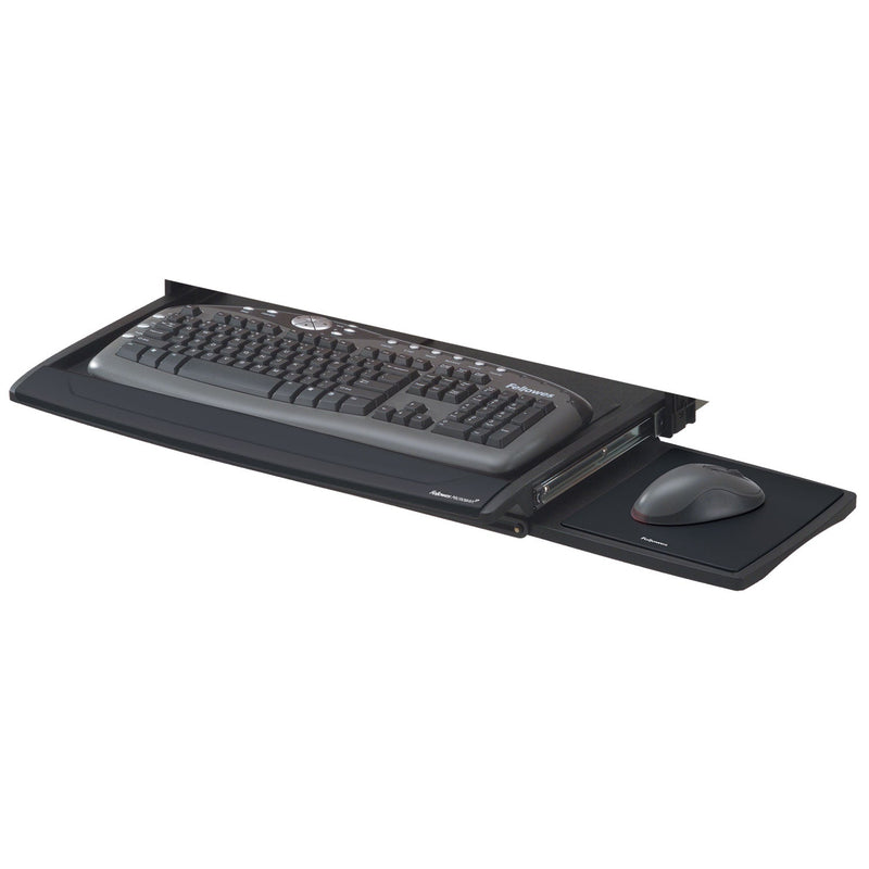 Fellowes Deluxe Keyboard Drawer, 20.5w x 11.13d, Black