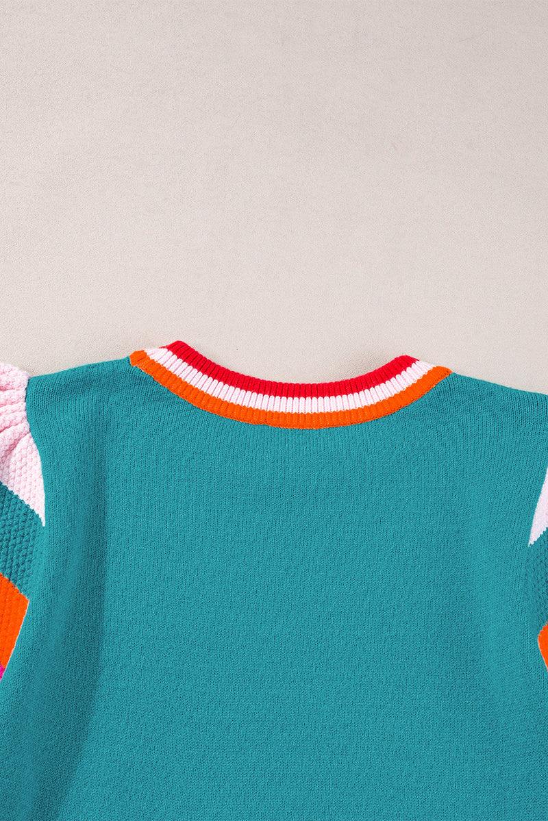 Sophia Flutter Sleeves Knitted Sweater