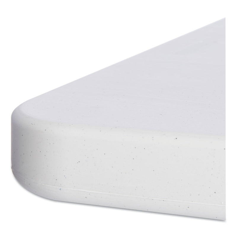 Alera Resin Rectangular Folding Table, Square Edge, 96w x 30d x 29h, Platinum