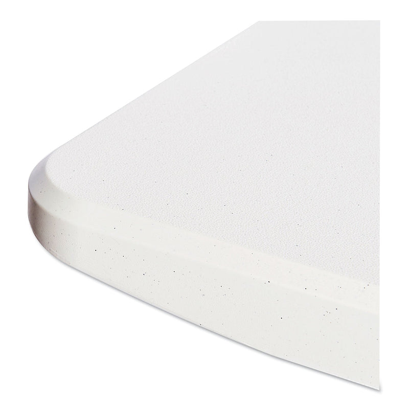 Alera Resin Rectangular Folding Table, Square Edge, 72w x 30d x 29h, Platinum