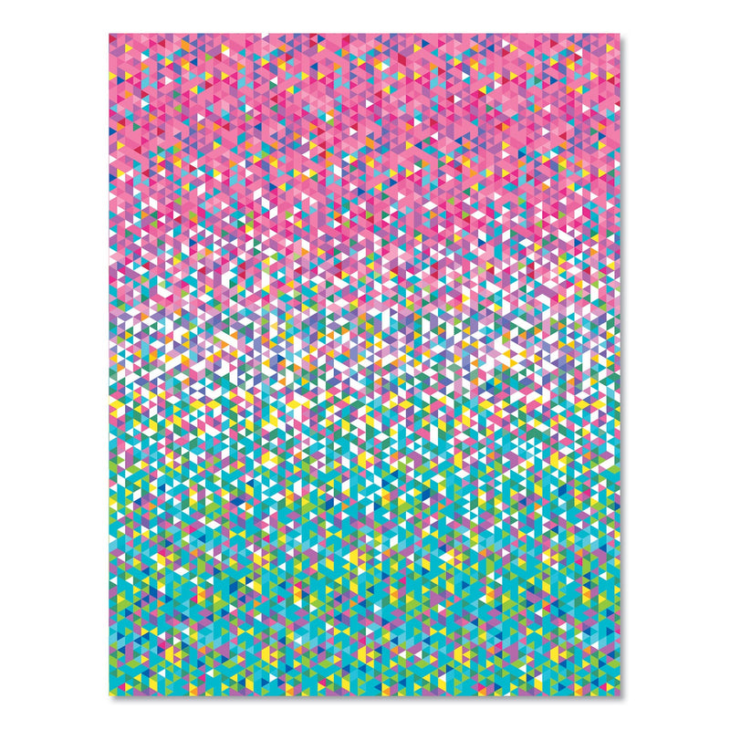 Astrodesigns Pre-Printed Paper, 28 lb Bond Weight, 8.5 x 11, Confetti, 100/Pack