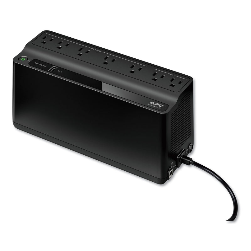 APC Back-UPS 600 VA Battery Backup System, 7 Outlets, 120 VA, 490 J