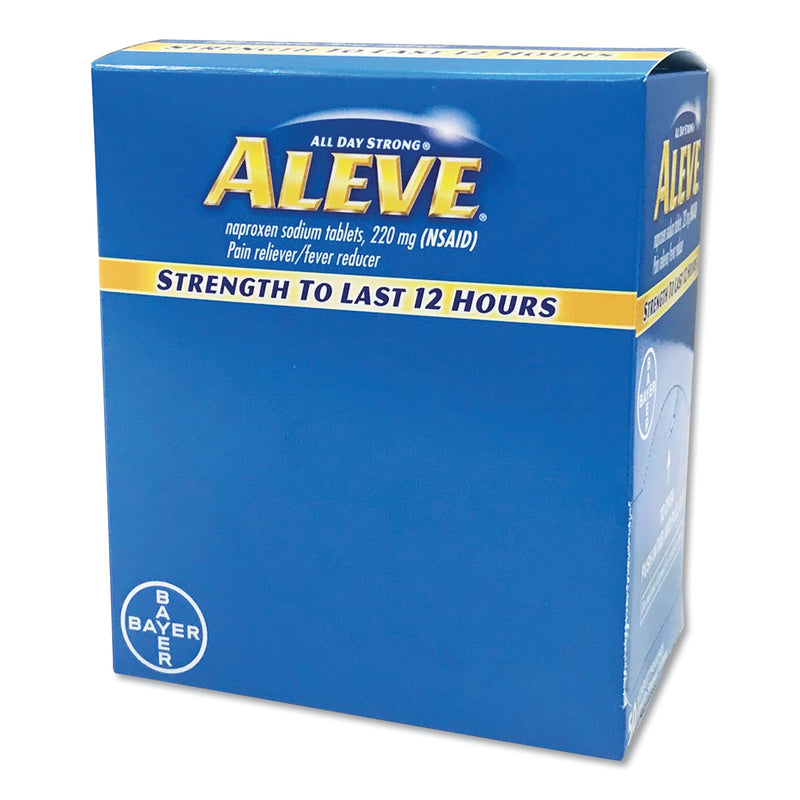 Aleve Pain Reliever Tablets, 50 Packs/Box