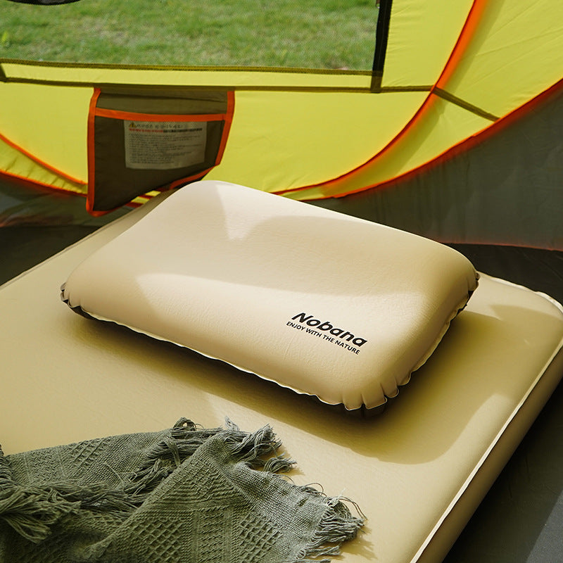 Outdoor 3D Sponge Automatic Inflatable Travel Pillow