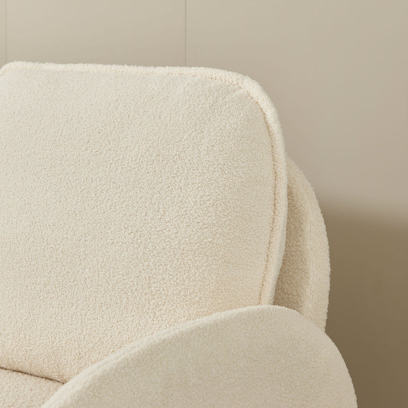 Loveseat Sofa Small Couch For Living Room, Sherpa Fabric Upholstered Loveseat Sofa Couch, Small Loveseat Sofa For Apartment, Bedroom