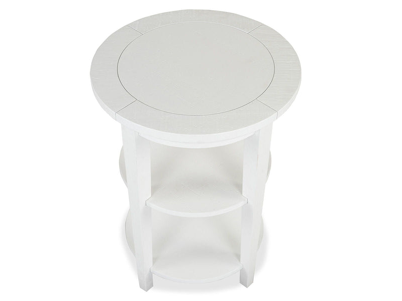 Heron Cove - Round Accent End Table - Chalk White