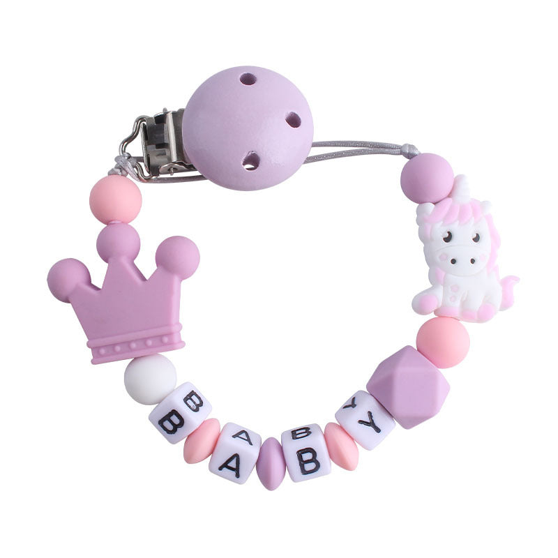 Teething Silicone Pacifier Clip With Toy