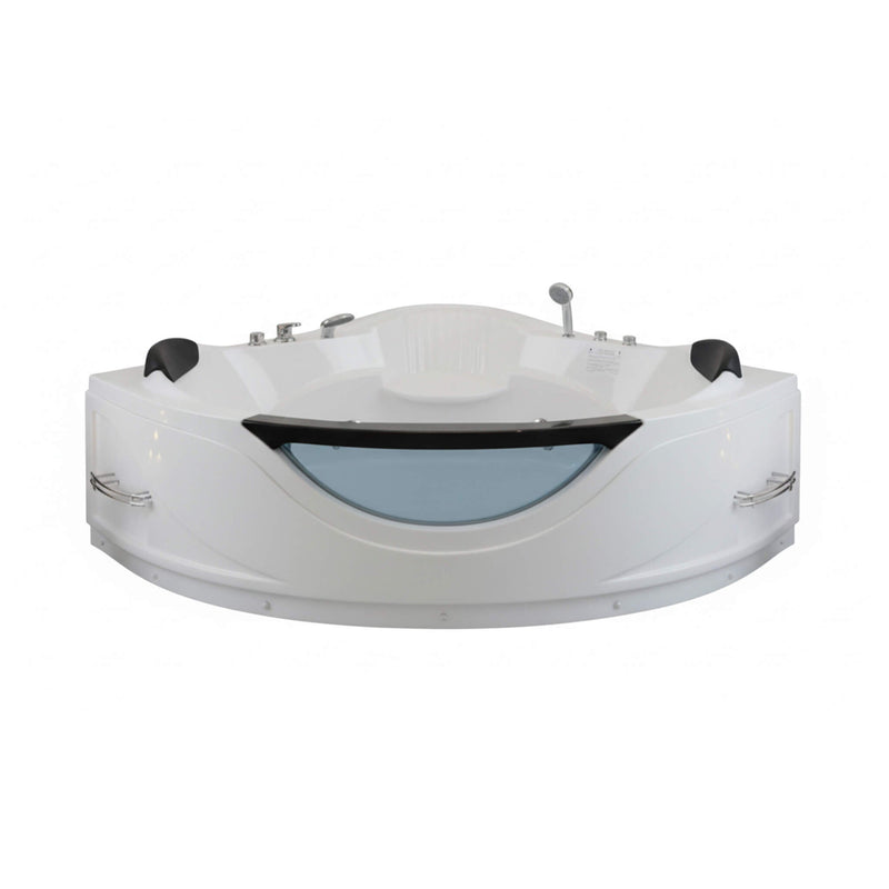 Nuvia Celestia 59-Inch 2-Person Luxury Corner Whirlpool Jetted Bathtub (SAK97310)