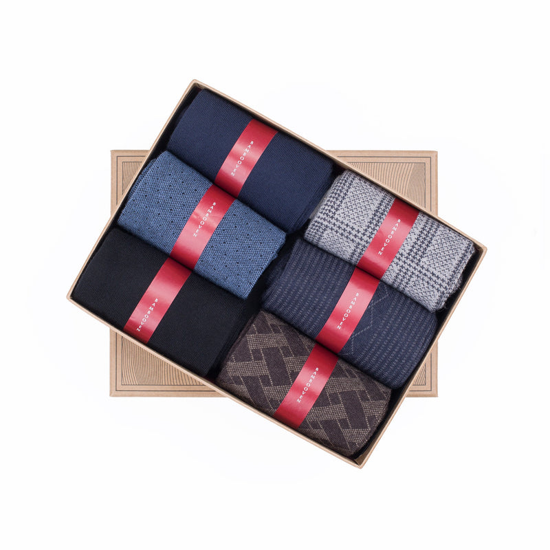 Men’s Bamboo Dress & Trouser Socks 6-Pack - 595