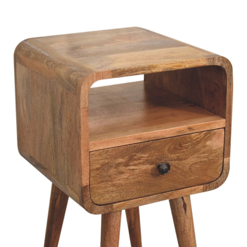 Mini Curve Open Bedside Nightstand