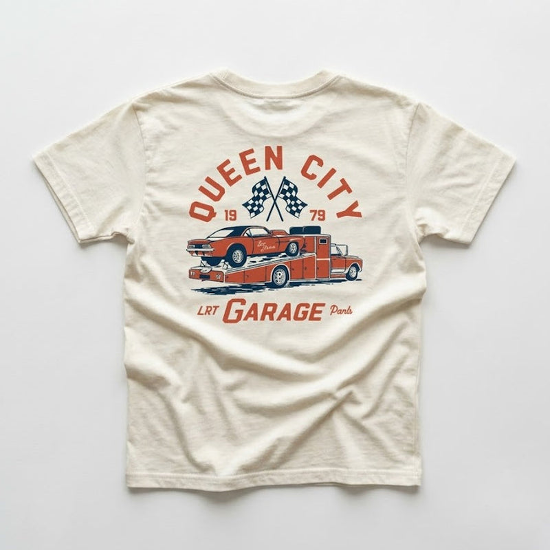 QUEEN CITY GARAGE TEE - VINTAGE CREAM