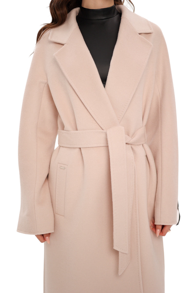 Chester Premium Wool Cashmere Coat in Praline
