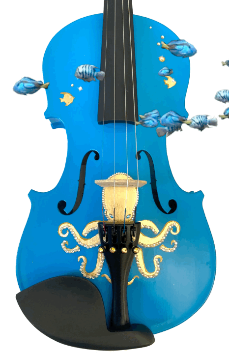 Octopus Bling Blue Violin Outfit