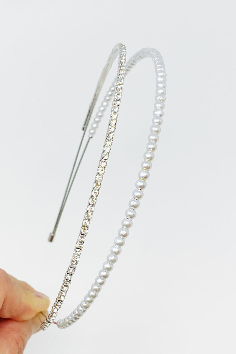 Pearls And Diamond Duo Headband