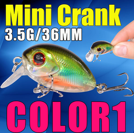 AFISHLURE  36mm 3.5g Crank Bait Hard Plastic Artificial Fishing Lure Fake carp Pesca  Wobbler Leurre Peche  Isca