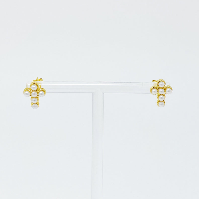 Dainty Cross Stud Earrings