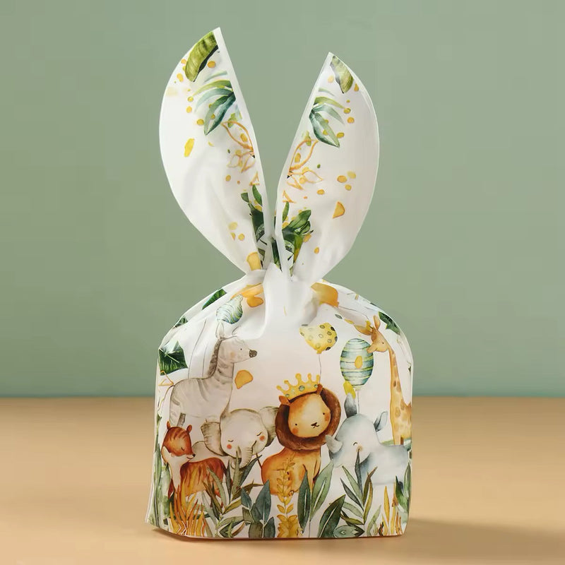 Kids Birthday Goodie Bags - Jungle Animal Gift Wraps 10-Pack