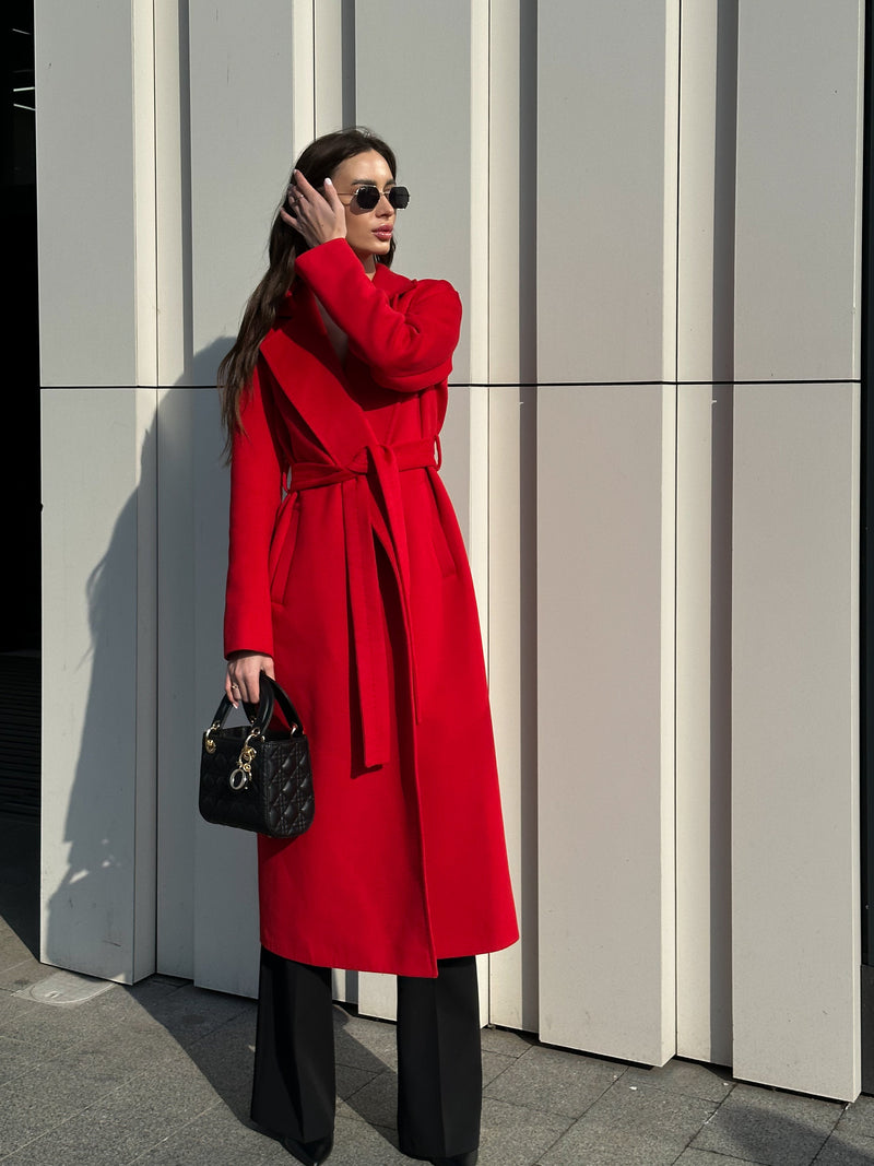 Astoria Classic Wraparound Wool Blend Overcoat