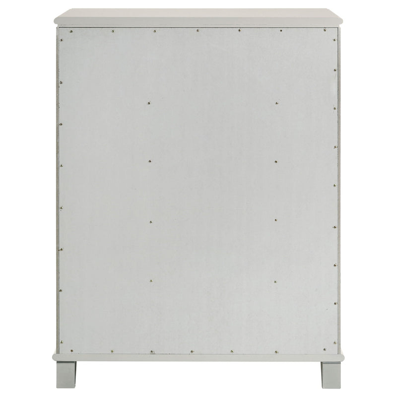 Olivia 5-drawer Bedroom Chest of Drawers Pearl White
