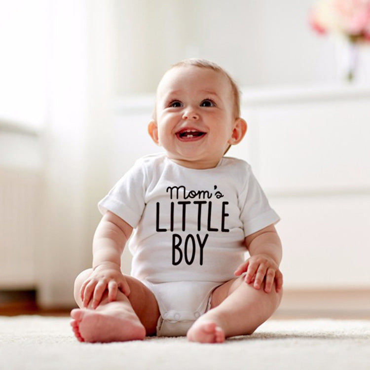 Mom's Little Boy Multicolor One-piece Romper Baby Bodysuit
