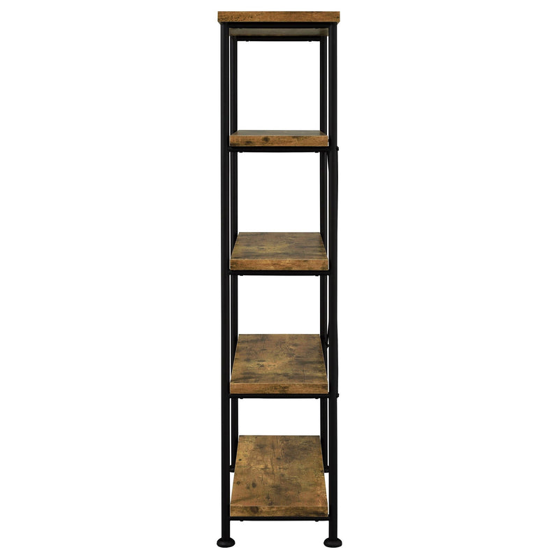 Analiese 63-inch 4-shelf Bookshelf Rustic Nutmeg