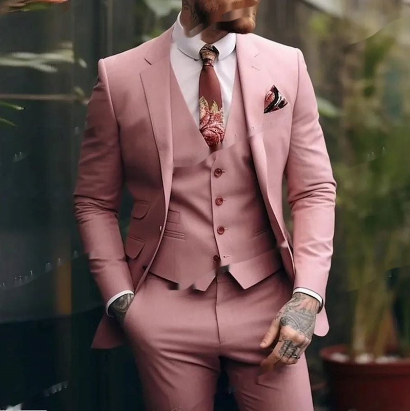 Plus-sized Plus Size Slim Fit Suit Three-piece Suit