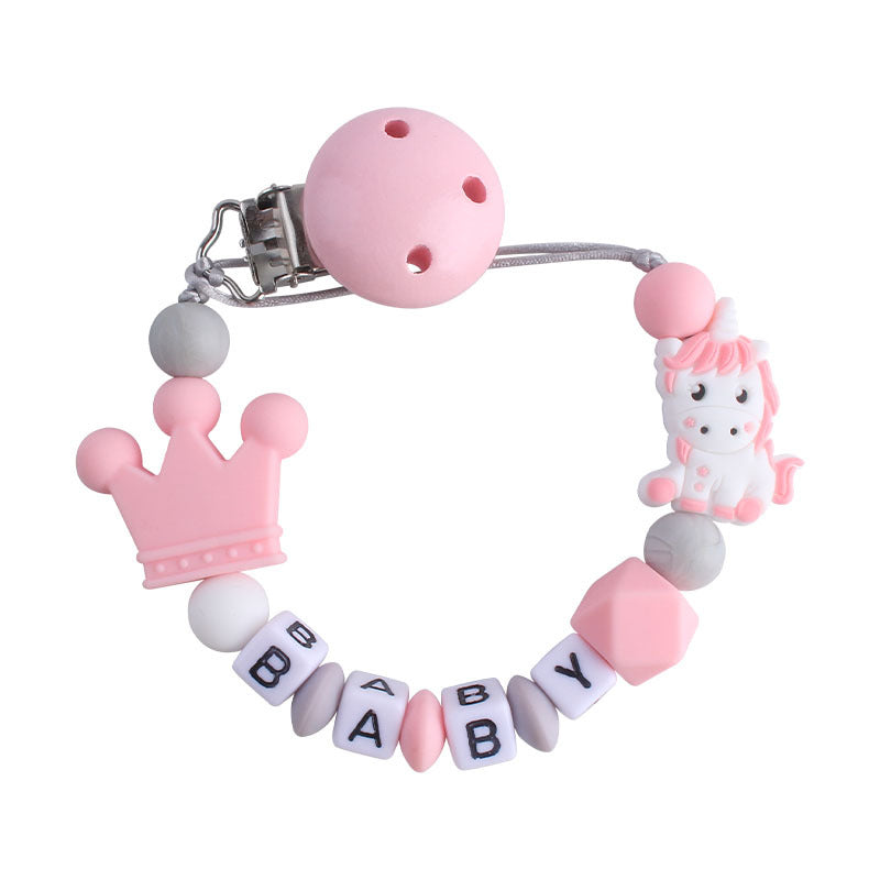 Teething Silicone Pacifier Clip With Toy