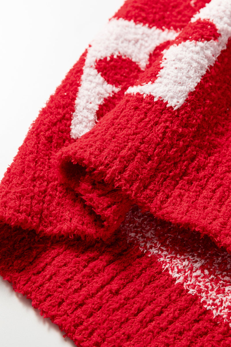 Marianna Checkered Knit Loose Sweater