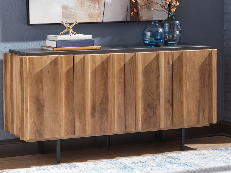 Quintavious - Accent Cabinet - Brown / Charcoal