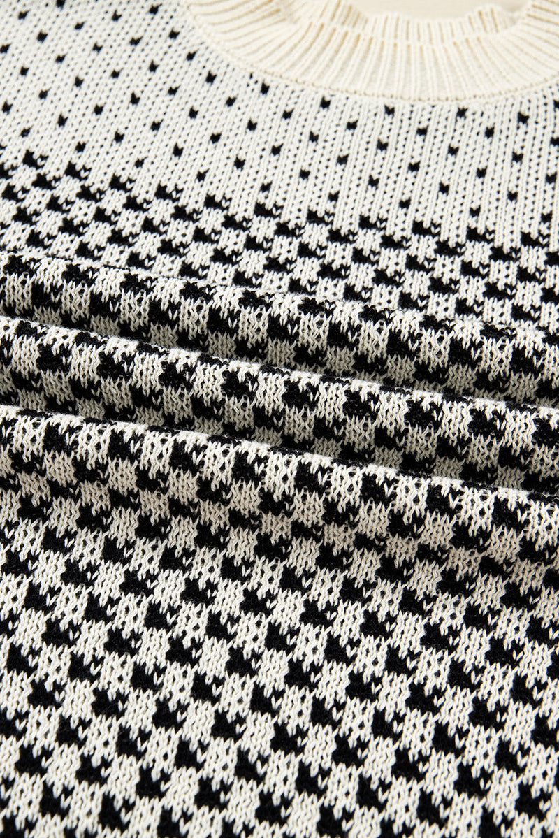 Kinley Pattern Lantern Sleeve Sweater