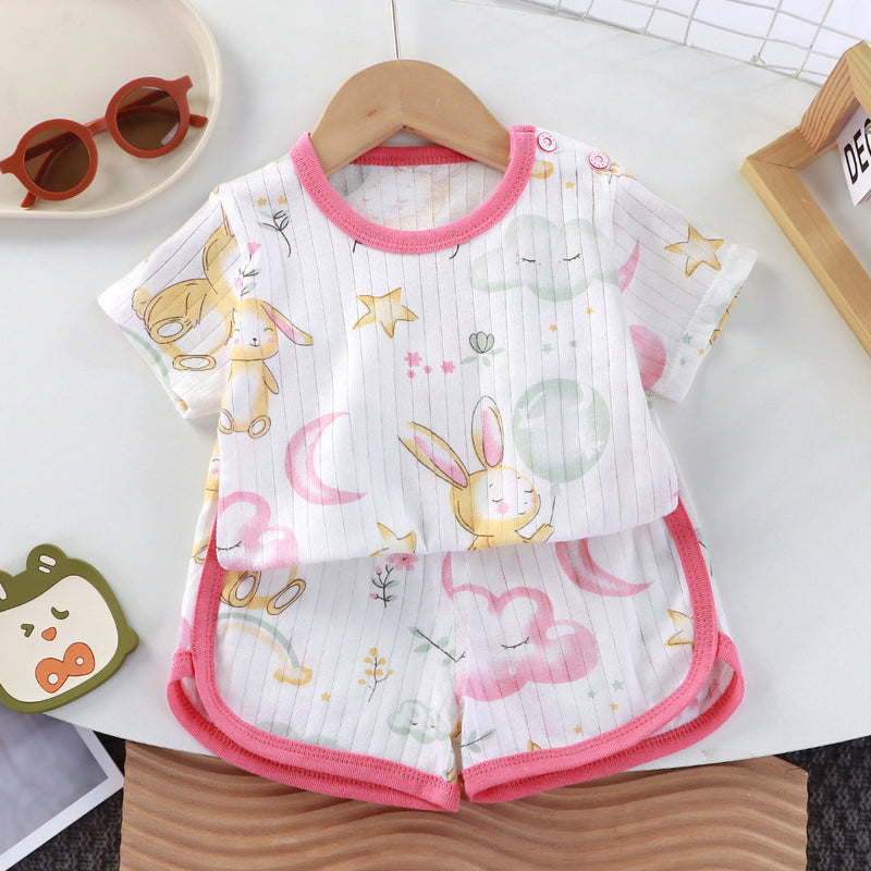 Children's Short-Sleeve Set Baby Summer T-Shirt Two-Piece Set