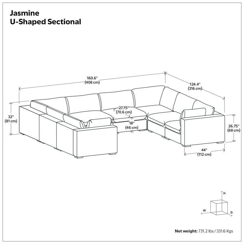 Jasmine - Handcrafted Sectional Sofa