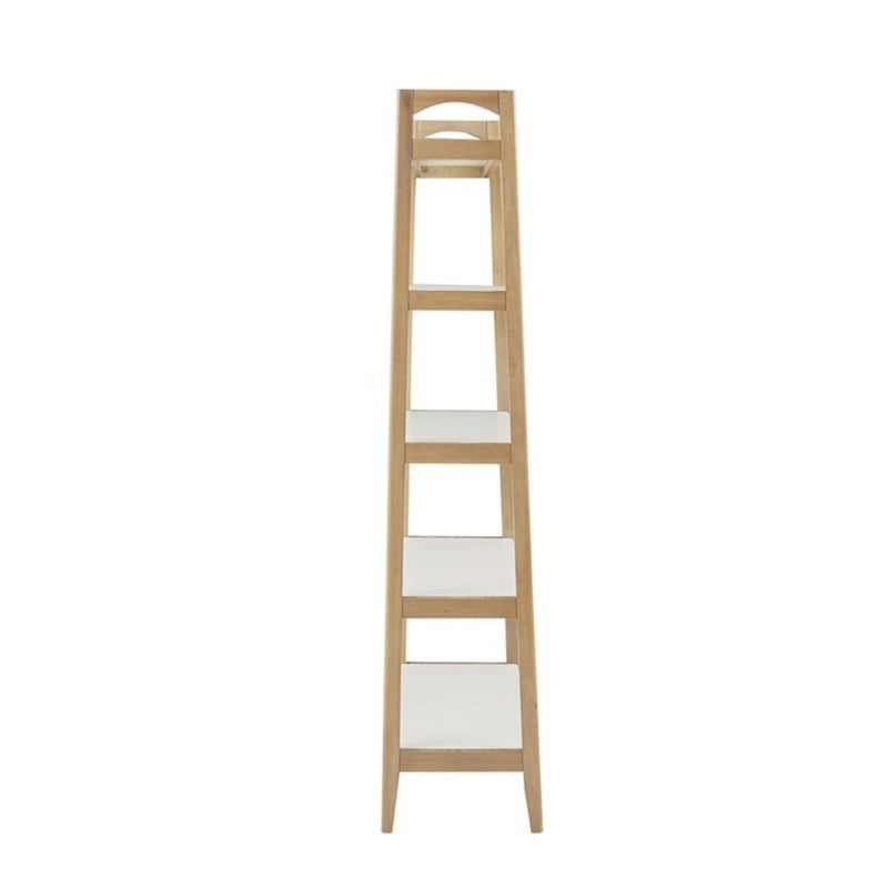 Parker - Bookcase With 5 Shelves - Off White / Natural