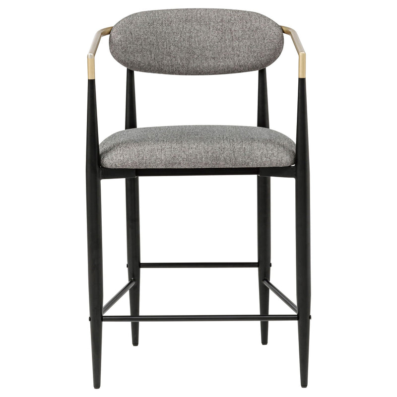 Tina Fabric Upholstered Counter Chair Dark Grey (Set of 2)