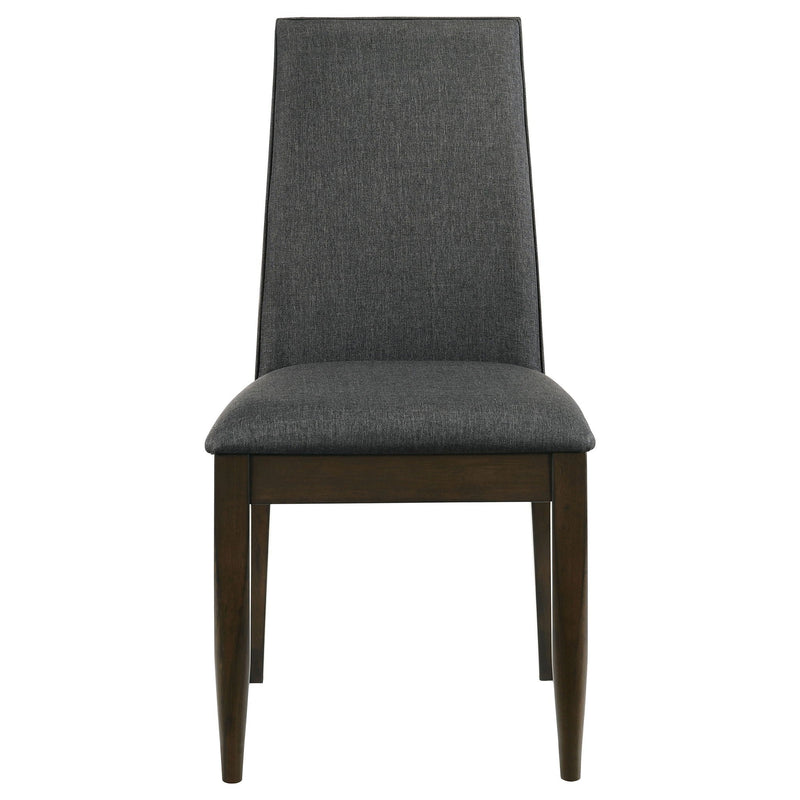 Wes Upholstered Dining Side Chair Dark Walnut (Set of 2)
