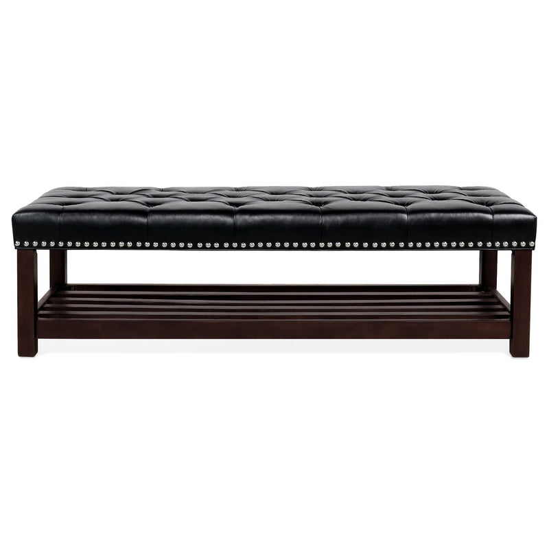 Bedroom End Of Bed Bench Tufted Upholstered End Of Bed Bench End Of Bed Entrance Shoe Bench With Nailhead Trim And Shelf Bedroom Upholstered Bench Living Room Shoe Rack Footstool