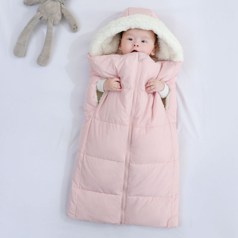 Autumn And Winter Warm Thickened Hooded Newborn Swaddle